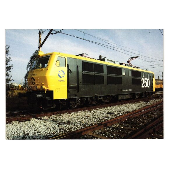 Locomotora Electrica 250 601 2 RENFE Ex Estrella Taxi Postcard Spain Railway - Picture 1 of 2